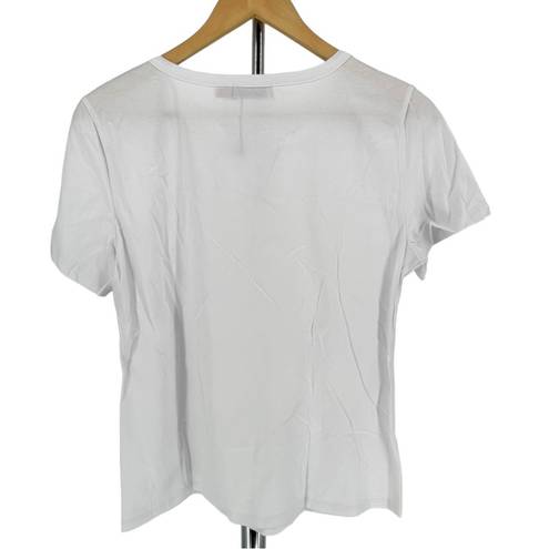 n:philanthropy  Cypress White Slit Tee Top T-Shirt size Large NWT Short Sleeves