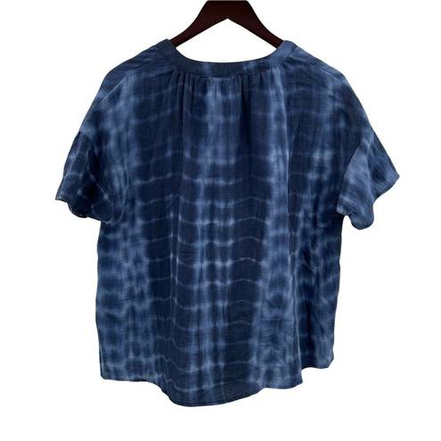 Just living  Blue Short Sleeve Tie Dye Top Size Small New