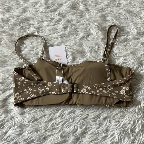 ANDIE  swim The bora bora top in ditsy floral olive size Large