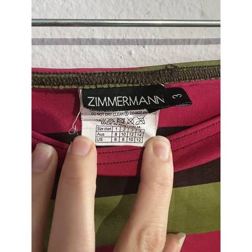 Zimmermann Vintage  Stripe Pencil Jersey Skirt