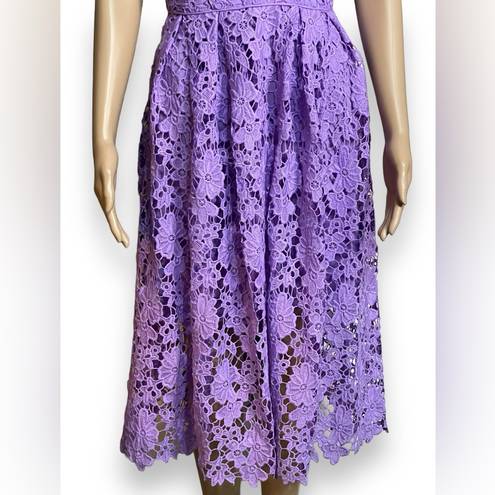 Donna Morgan Anthropologie  Renata Purple Lace Dress Sleeveless, Lined, Size US 8