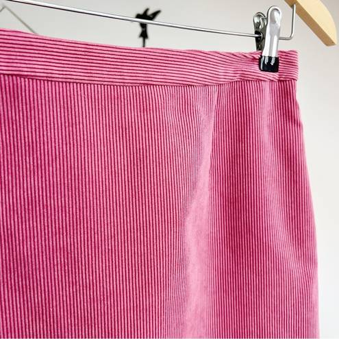 Bubblegum 90s  Pink Barbiecore Corduroy Pencil Skirt