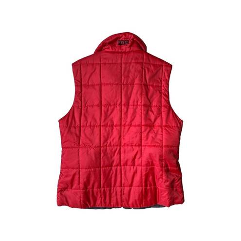 London Fog Vintage F.O.G.  Red Reversible Puffer Vest Large Outerwear Gorpcore