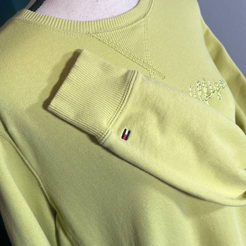 Tommy Hilfiger  Women's Lime Green Sweater ~~Sparkle Logo~~