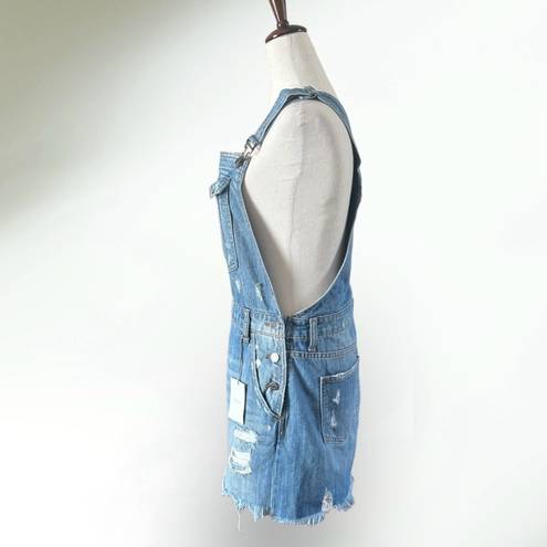 Hidden Jeans  Denim Overall Mini Dress Size Medium NWT