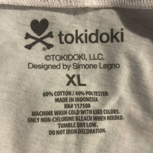 Tokidoki  Mirrored Mermicorno White Graphic T-Shirt Size XL NWOT #0045