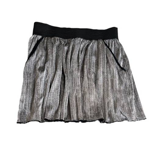 Zadig & Voltaire  Pleated Mini Skirt Jaffar Silver Size Medium 38