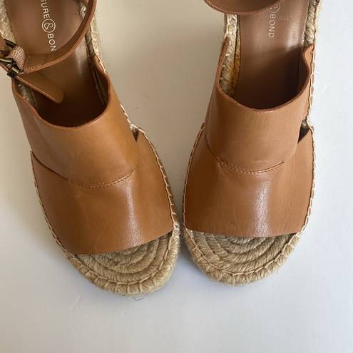 Treasure & Bond  Sannibel Platform Wedge tan leather sandals size 9.5