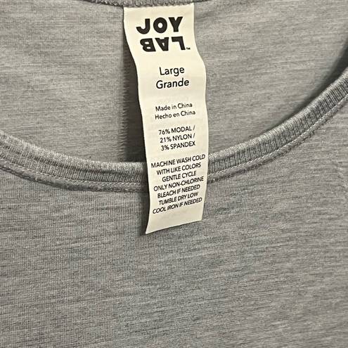Joy Lab Target Women’s Activewear Seamless Basic Workout Tee | Grey | Large