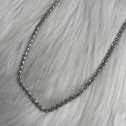 Monet silver tone chain link necklace