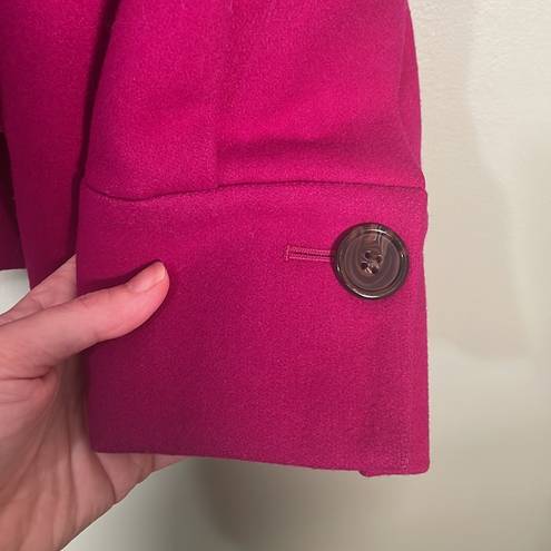 Banana Republic  Wool Blend Pea Coat Fuchsia Size S Petite