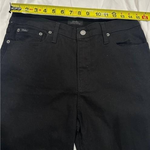 Polo  Ralph Lauren zippers straight leg black jeans, XL 98% cotton  2% elastane