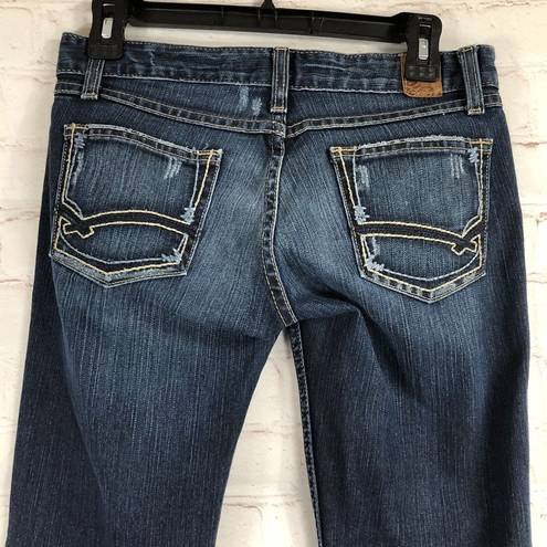 Buckle BKE Womens Jeans Sz 27x35.5 Blue Bootcut Starlite Stretch Dark Wash Actual 30x29