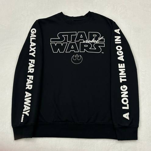 Star Wars Rebel Galaxy Graphic Logo Black Pullover Crewneck Sweatshirt Adult S