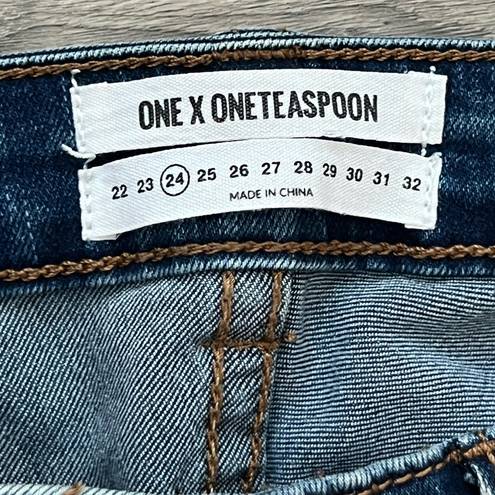 One Teaspoon One x  Freebird II Low Waist Crop Jeans | Distressed | 24