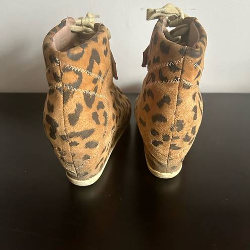 Rebecca Taylor  leopard wedge sneakers size 10