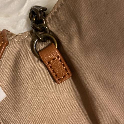 J.Crew  100% Leather Purse /Clutch tan/ brown color excellent condition