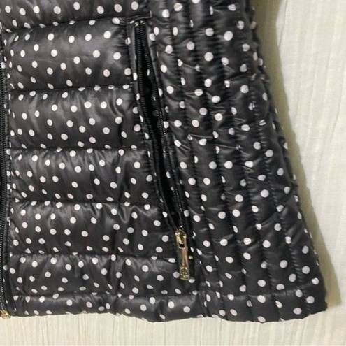 Tommy Hilfiger  Black & White Polka Dot Packable Puffer Vest XS