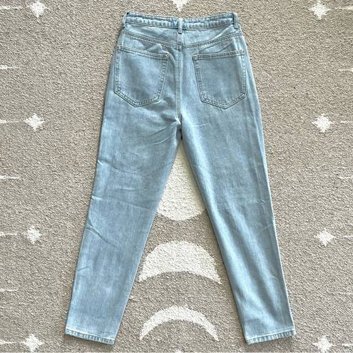 Pretty Little Thing  Kendall Light Wash Super Distressed Mom Jeans