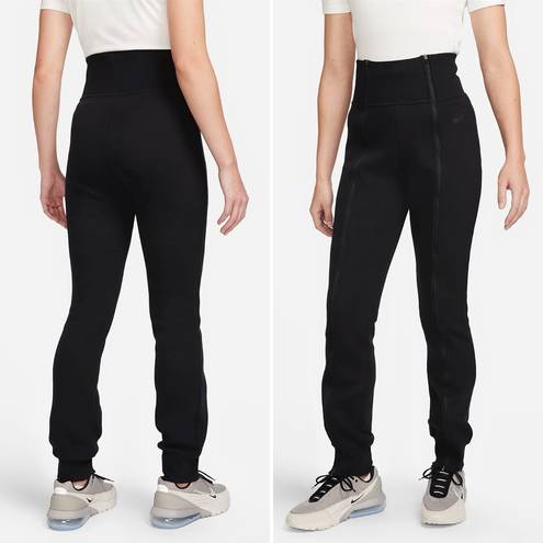 Nike  Sweatpants Tech Fleece Women's High-Waisted Slim Zip Pants Size Small Black