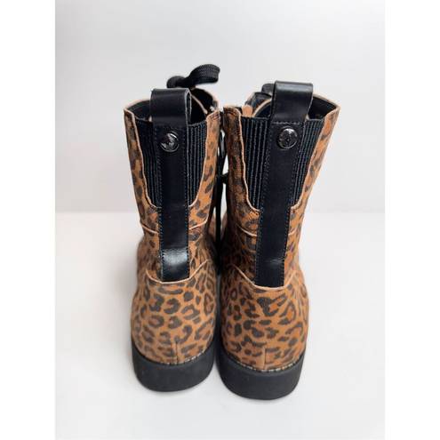 Donald Pliner  Boots Size 7 Leather Animal Print Classic Hiker Design Suede NEW