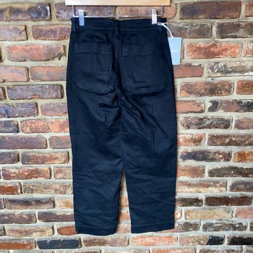 Everlane NWT  Black The Straight Leg Crop Cropped Pants Women's Size 00