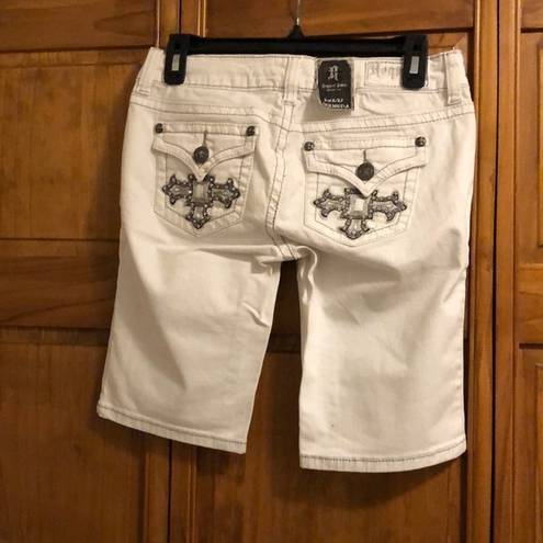 Bermuda NWT White Request Jean Blingy  Shorts Size 5/27