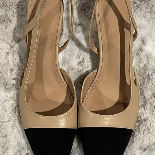 Tan And Black Heels Size 8.5