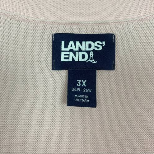 Lands'End  Two Piece Pink&Green Color Block Maxi Dress&Longline Cardigan Sz.3X