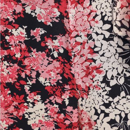 Lulus Happier Now Black Multi Floral Print Wide-Leg Pants