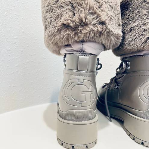 GUESS Women’s Larya Faux Fur Puffer Winter Taupe Boots/Sz:8.5/NWT