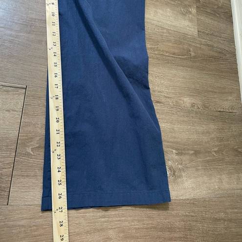 Halara  High Waisted Wide Leg Pull On Pants Casual Blue Elastic Waist ~ Size M