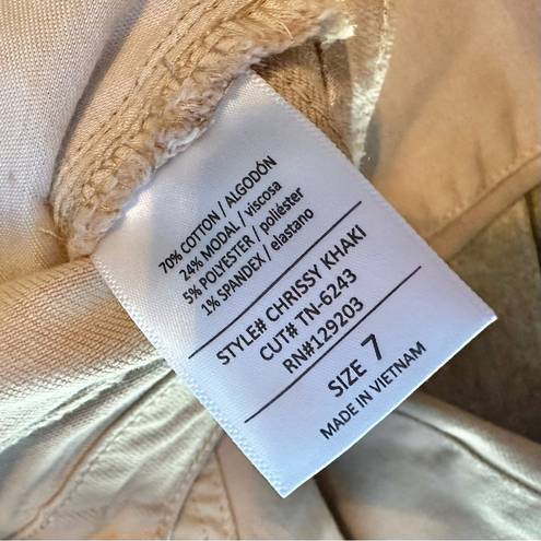 Carly Jean Los Angeles NWT  Chrissy High-Rise Straight Jeans Khaki