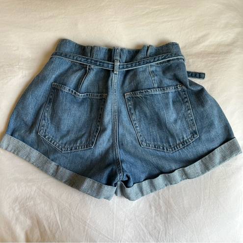 Hollister  W32 15 high rise mom short paper bag tie waist denim cuff shorts boho