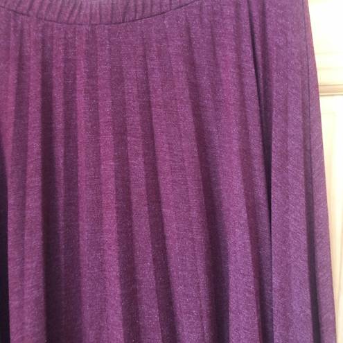 Coldwater Creek Vintage  burgundy pleated knit maxi skirt size XL