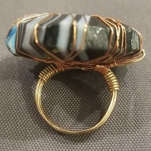 Vanessa Mooney 💕💕 Brazilian Agate Wire Wrap Ring