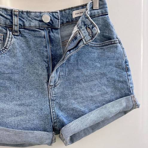 Cotton On Cotton:On Women's Bells Blue High Rise Classic Stretch Denim Short Size 6 NWT