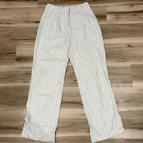 7 For All Mankind  Linen Blend Wide Leg Cropped Pants Women’s Medium