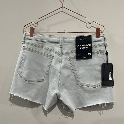 Rag and Bone  loopback denim. Low rise light denim wash jean shorts. Size 29