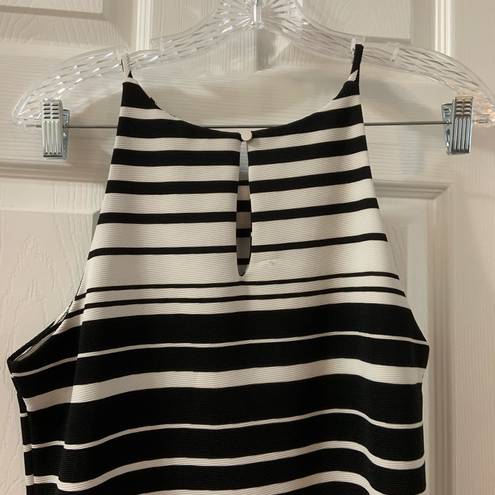 Renee C  B/W High Neck Spaghetti Strap Dress S