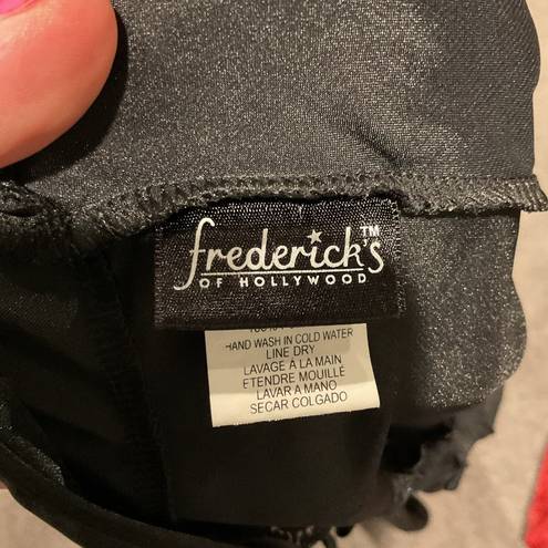 Frederick's of Hollywood Frederick’s of Hollywood Vintage Black Satin Lace Dress Nightgown Pajamas sz L