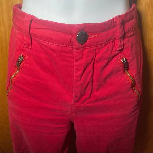 Silence + Noise Red Zipper  High Waisted Jeggings Size 26