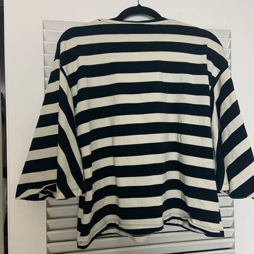 Who What Wear LG  stripe 3/4 sleeve top