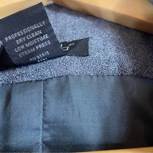 Rafaella  Womens Blazer Jacket Sz 10 Wool Line Solid Gray Career Office Button