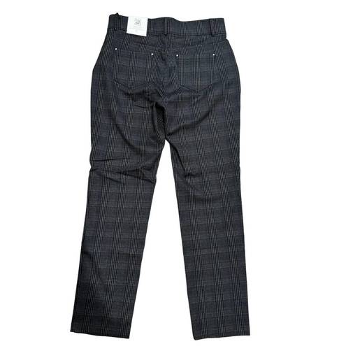 Dress Barn  Gray and Black Plaid Stretch Career Work Pants Size 6 NWT