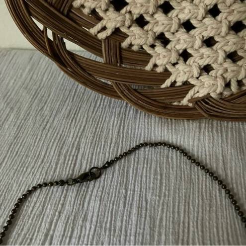 American Vintage Vintage “Saratoga” Brown Drop Bead Necklace Bohemian Tan Cream Gray Neutral