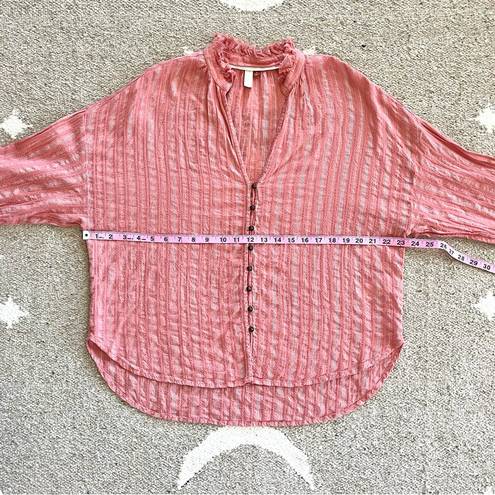 Pilcro x Anthropologie Pink Tavi Button Down Blouse