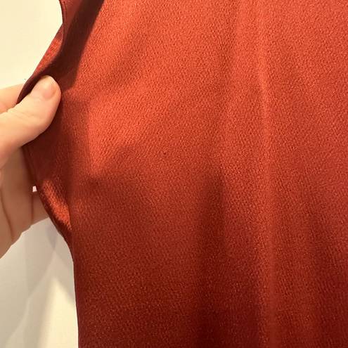 The Row Brick Red Silk Top w/ Low Back