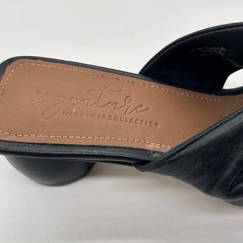 Twisted Journee Signature Sandals Womens 8.5 Black Leather Charlize  Slip On NEW