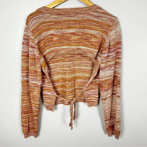 BP Nordstrom . Open Back Tie Sweater in Beige Desert Spacedye Size 2X